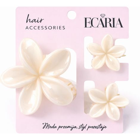 Set di fermagli per capelli a forma di fiore 3 in 1, mini fermagli, 2 accessori moda