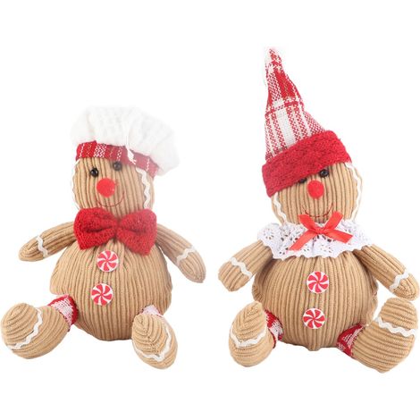 Peluche en pain d'épice, bonhomme en pain d'épice, décoration de Noël (1/5)