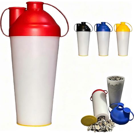 Filiyano-Gobelet réutilisable pour graines de tournesol avec porte-coquilles, collecteur de déchets portable et étanche pour les activités sportives (1/5)