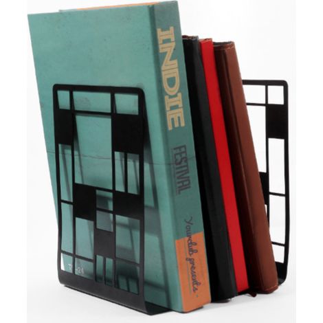 Serre-livres carrés en métal antidérapant (lot de 2) (1/5)