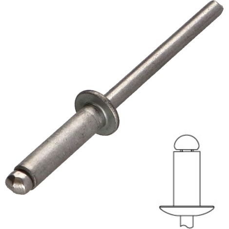 Rivet Inox A2 4.8X12 Tête Plate