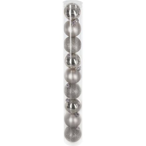 Pallina di natale 60mm x 9 argento - Feeric lights & christmas