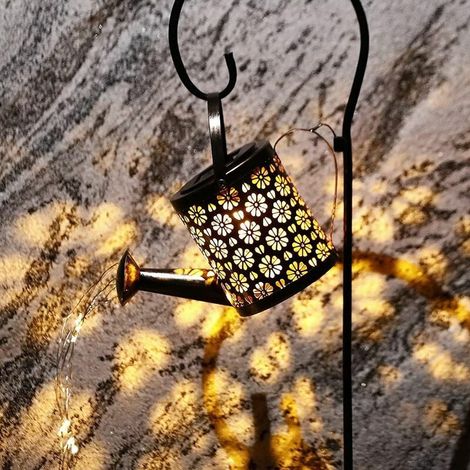 Luces solares Jardín Regadera Luces de hadas al aire libre Luz decorativa impermeable para patio Césped Jardín Patio Arte Accesorios de jardín Decoraciones al aire libre - (1/5)