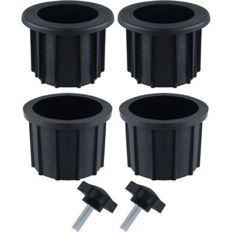 LaBlanc - 2 Sets (6-teilig) Balkon-Sonnenschirmzubehör, 4 Schirmlochringe und 2 Handgriffschrauben, Schirmhalterungszubehör für Terrassentische, Balkone und Terrassen (1/5)