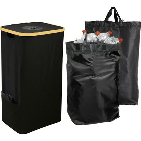 bolsa grande de almacenamiento de botellas de 100 litros, a prueba de fugas, de plástico resistente, para cocina y reciclaje. (1/5)