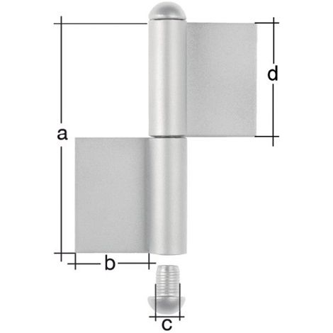 GAH Alberts Bande de construction type K04 2 pièces à souder tête ronde inox 120/30/9/60mm GA - 414320 (1/3)