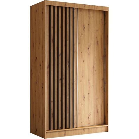 AX LIVING Cabinio Kleiderschrank 120cm Breit Artisan mit Lamellen