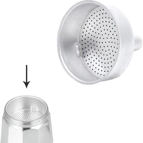 Embudo Cafetera Aluminio Classic / Inducción 3 Tazas (1/2)