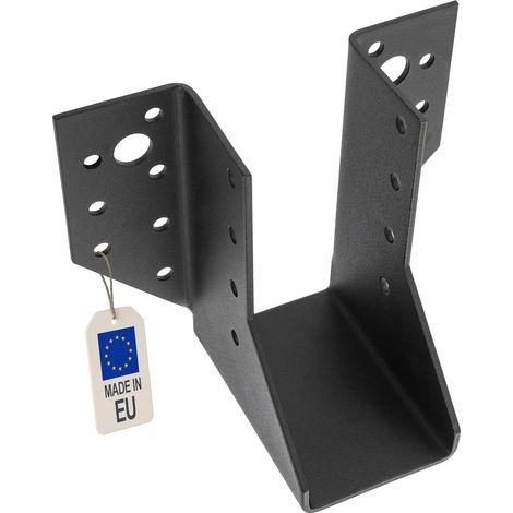 Sabot de charpente noir à ailes extérieures - Larg. 45 x Ht. 97 mm