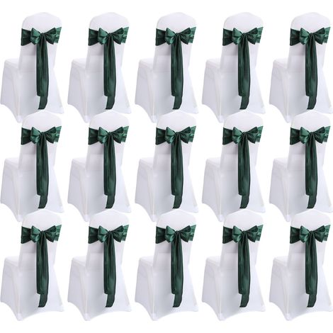 Lot de 20 nœuds de chaise en satin, housses de chaises pour banquets, fêtes, mariages et décoration intérieure.