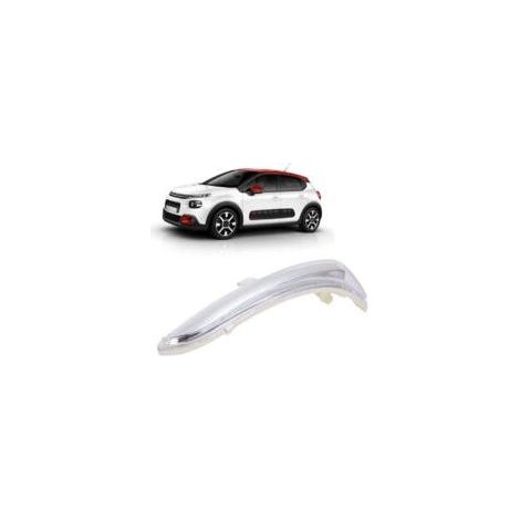 Cache de remplacement pour le boîtier de clignotant du rétroviseur gauche des Citroën C3, C4 et Peugeot 208 (modèles 2008). Référence d'origine : 1607512680 (1/2)