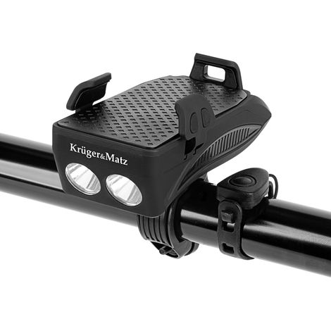 Kruger&Matz XT 50 Fahrradhalterung für Handy, Powerbank, Taschenlampe und Klingel
