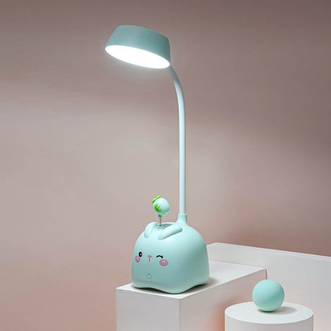 de bureau LED rechargeable USB pliable motif lapin vert