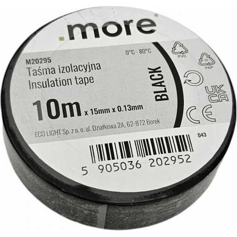 Isolierband 15 mm x 0,13 mm schwarz 10 m 1 Stück (1/3)