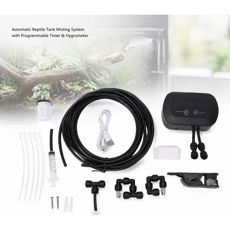 Brumisateur Reptile - Programmable - 360° - Écran LED - Réservoir Intégré - Système de Brumisation Automatique pour Terrarium et Amphibiens (1/5)