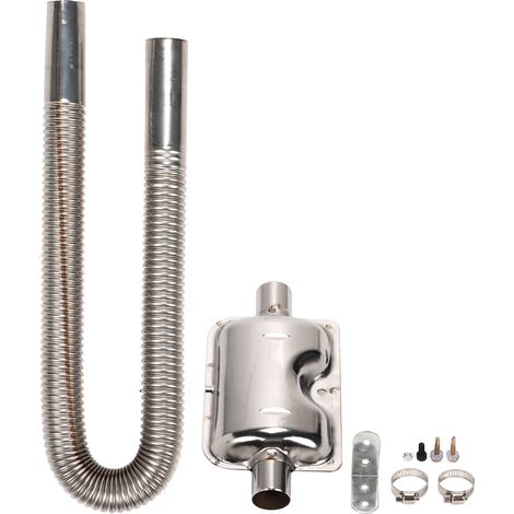 Tubo di scarico per riscaldatore aria di parcheggio con silenziatore, serbatoio carburante in acciaio inox, tubo di sfiato gas diesel, diametro interno 2,5 cm, lunghezza 60 cm. (1/5)