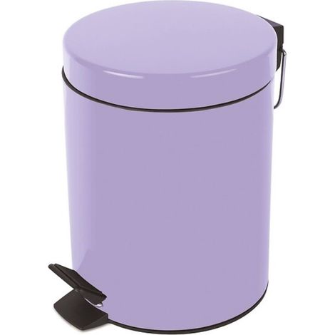 Spirella Sydney - Pattumiera per cosmetici a pedale, 3 litri, con secchio interno estraibile, colore viola lavanda