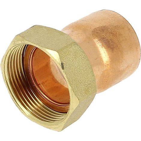 Raccord cuivre droit 2 pièces Femelle écrou libre Ø40-1"1/2