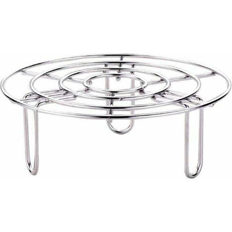 Griglia rotonda in acciaio inossidabile da 16/20/24 cm, cestello per cottura a vapore resistente per Instant Pot/accessori per cottura a vapore a pressione (1/4)