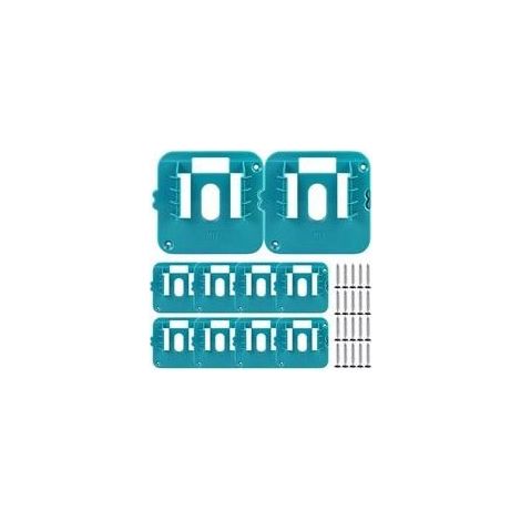 10Pc Support de batterie pour support de batterie Makita 14,4-18 V Support de batterie Makita Support mural pour BL1860 BL1850 BL1840 BL1830 (avec 20 vis, sans batterie) (1/4)