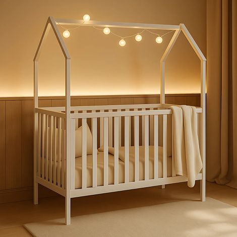 Alavya Home Babybett ELLA 70x140 cm Buche - Weiß (1/5)