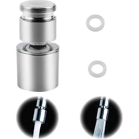 360° Pivotant Aérateur de Robinet M22/M24 Mousseur Robinet 2 modes Robinet Pulvérisateur de Cuisine Réglable Multifonctionnel Pulvérisateur pour salle de bain cuisine (1/5)