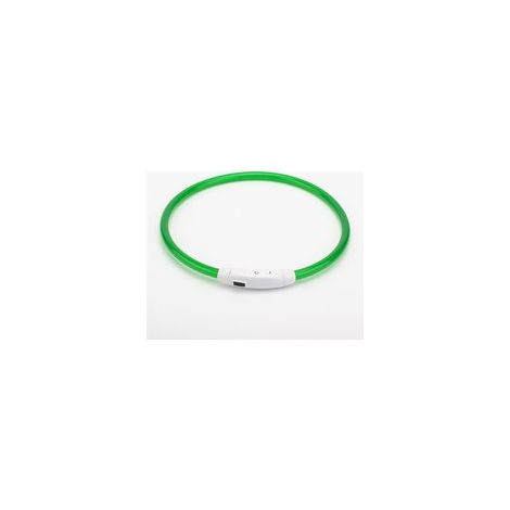 Collier LED rechargeable vert pour chien, course nocturne – (1/5)
