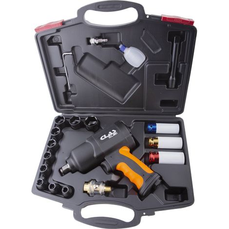 Coffret cle a choc 1/2" 1600nm pour roues (19 pcs)- OP 1550BL - CLAS Equipements