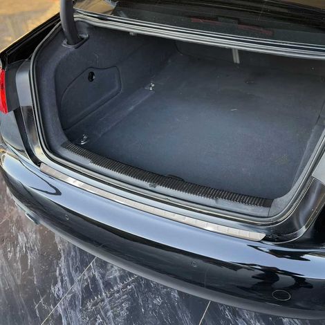Protection Seuil de Pare-Chocs arrière - Compatible avec Audi A6 C7 2011-2018 - Couverture de Seuil de Coffre - Bande Seuil de Chargement - Style élégant - en Acier INOX Chromé (1/5)