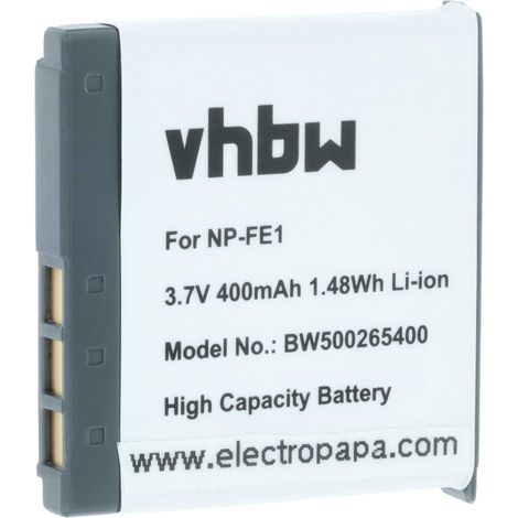 vhbw Akku Ersatz für Sony NP-FE1 für Kamera (370 mAh, 3,6 V, Li-Ion) (1/5)