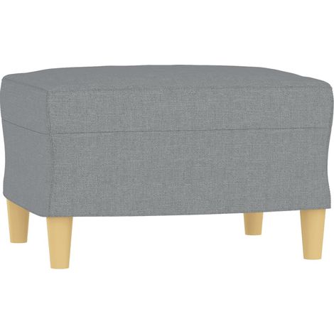 Repose-pieds tabouret 60 x 50 x 41 cm tissu gris DEC030228 (1/5)