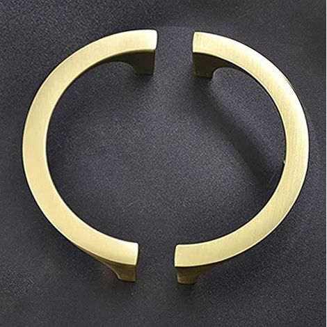 Set di 2 paia di maniglie per mobili – Eleganti maniglie a doppio foro in rame dorato per cassetti, armadi e mobili TV.