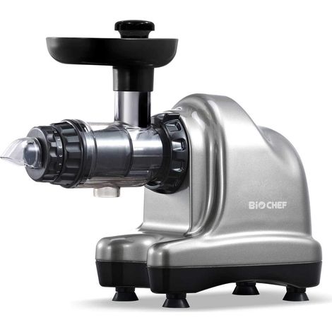 BioChef Axis Cold Press Juicer, estrattore a freddo orizzontale, Robot da Cucina, Slow Juicer BPA free con 20 Anni di Garanzia. Per erba di grano, frutta e verdura (Argento) (1/4)