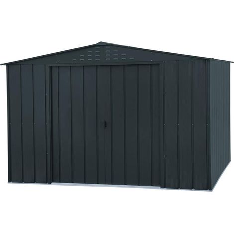 CASETA COBERTIZO METAL JARDIN TOP SHED 10X8 GRIS DURAMAX (1/5)