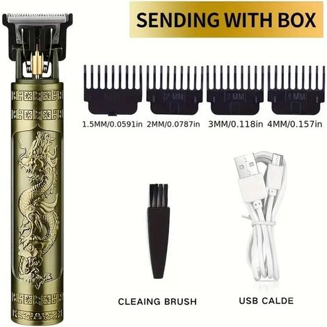 Wiederaufladbarer Herrenrasierer, elektrischer Retro-Trimmer für Erwachsene, elektrischer Drucktrimmer, USB-aufladbar, für Friseursalons, Barttrimmer für Männer (1/3)