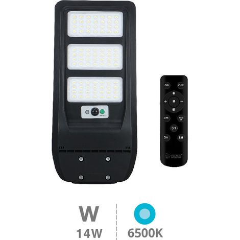 Lampione solare a LED Buat con sensore di movimento e crepuscolare 14W 6500K IP65
