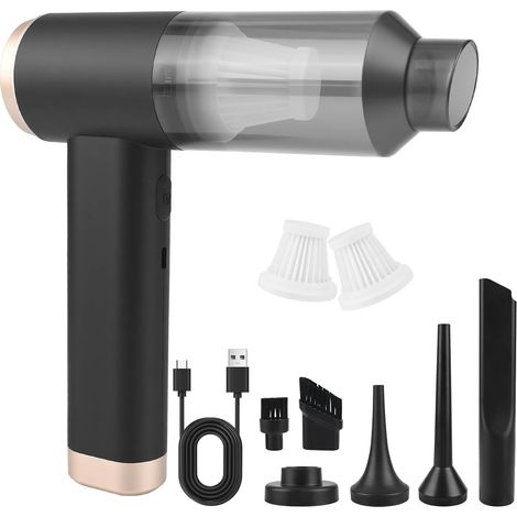 Aspirateur à Main, Aspirateur Voiture Puissant 3-en-1, 16000Pa Aspirateur à Main sans Fil, Mini Aspirateur de Voiture avec Moteur Brushless, 2 Niveaux Réglables, pour Bureau, Maison, Cuisine (1/5)
