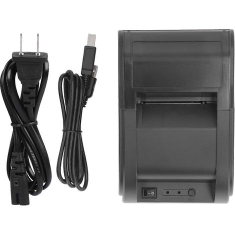Imprimante thermique de reçus avec USB et Bluetooth, impression HD haute vitesse, format 58 mm, 100-240 V, norme américaine