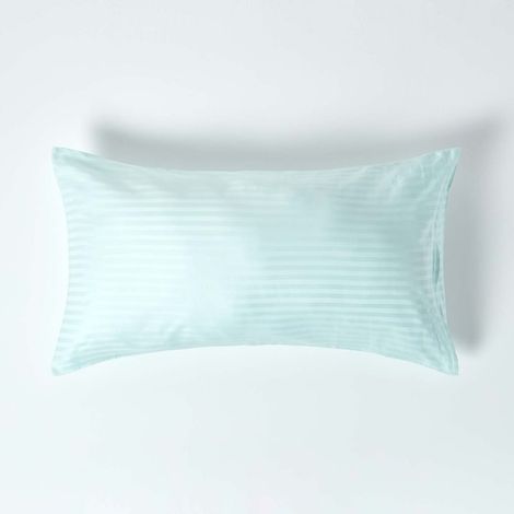 HOMESCAPES Aqua Blue Egyptian Cotton Ultrasoft Housewife Pillowcase 330 Thread Count, King Size - Aqua Blue