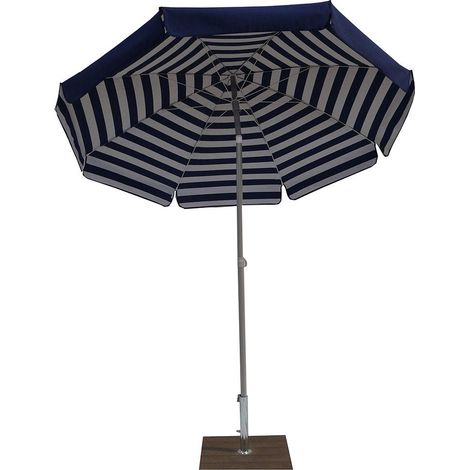 Ombrellone da Giardino Ø2 m Palo Ø33 mm in Acciaio Maffei Venezia Duplex Blu/Bianco e Blu