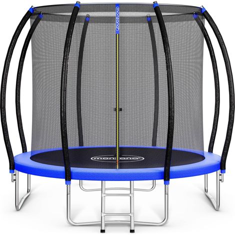 Trampoline de jardin Ø305 cm avec filet de sécurité intérieur, échelle et couverture de bord (1/5)