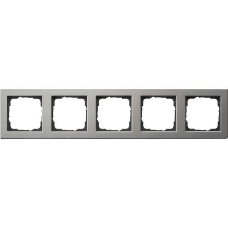 Gira Marco embellecedor 5f Gira E2 Acero inox. [021533], 0215 33