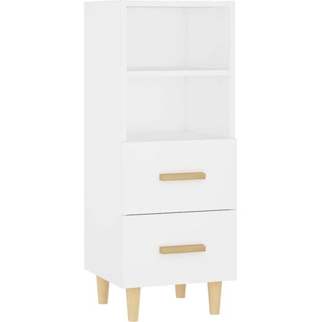 Sideboard/Anrichte/Buffet Weiß 34,5x34x90 cm Holzwerkstoff LXWW607150 (1/5)