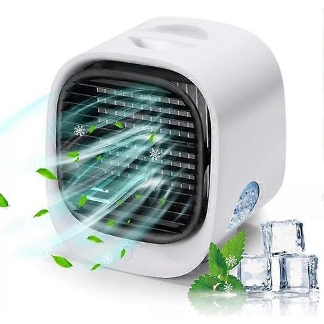 Mini climatiseur/ventilateur/humidificateur USB moderne - Blanc-AquaForge (1/4)
