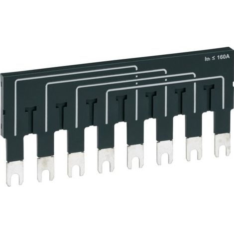 Barre pont 2X4P 160A - APPAREILLAGE DE TETE HAGER HZI401