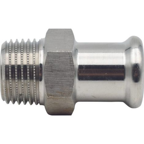 Manicotto a pressare con filetto maschio manicotto 6449 28x1.1/4 m.f. inox