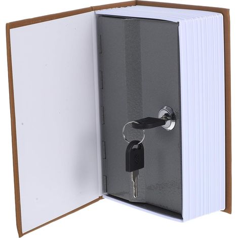 Boîte de Sécurité de Livre avec Serrure à Clé pour Rangement Sécurisé D'objets Précieux en Métal et Plastique, Maison (1/5)