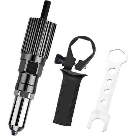 Pistolet À Riveter - Adaptateur Pour Perceuse Électrique - Tête En Carbure - Pince À Trois Mâchoires - 1 Pièce (1/5)