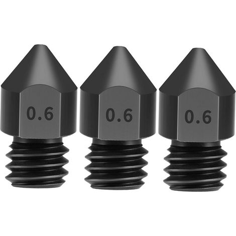 Stück gehärtete Stahldüsen 0,6 mm für 1,75-mm-Filament für Creality Ender 3/CR-10/CR-10S Pro/TEVO Tar