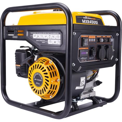 Portable Electric Generator 3500W Gasoline Inverter 4stroke 223cc with 2 Outlets 230V Generator Set Emergency Power for Camping, Motorhome, Travel, Home or Construction Sites (1/5)